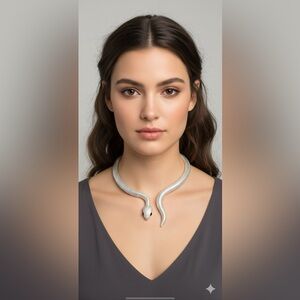 Silver Snake Necklace